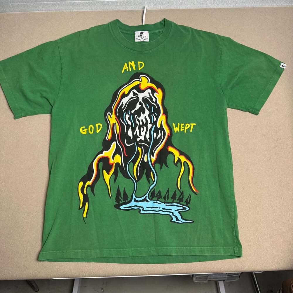 Warren Lotas God and Wept Green T-Shirt XXL